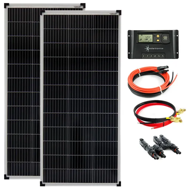solartronics-ts-solarkomplettset-2x-100w-mono-12v-mit-20a-regler image 1