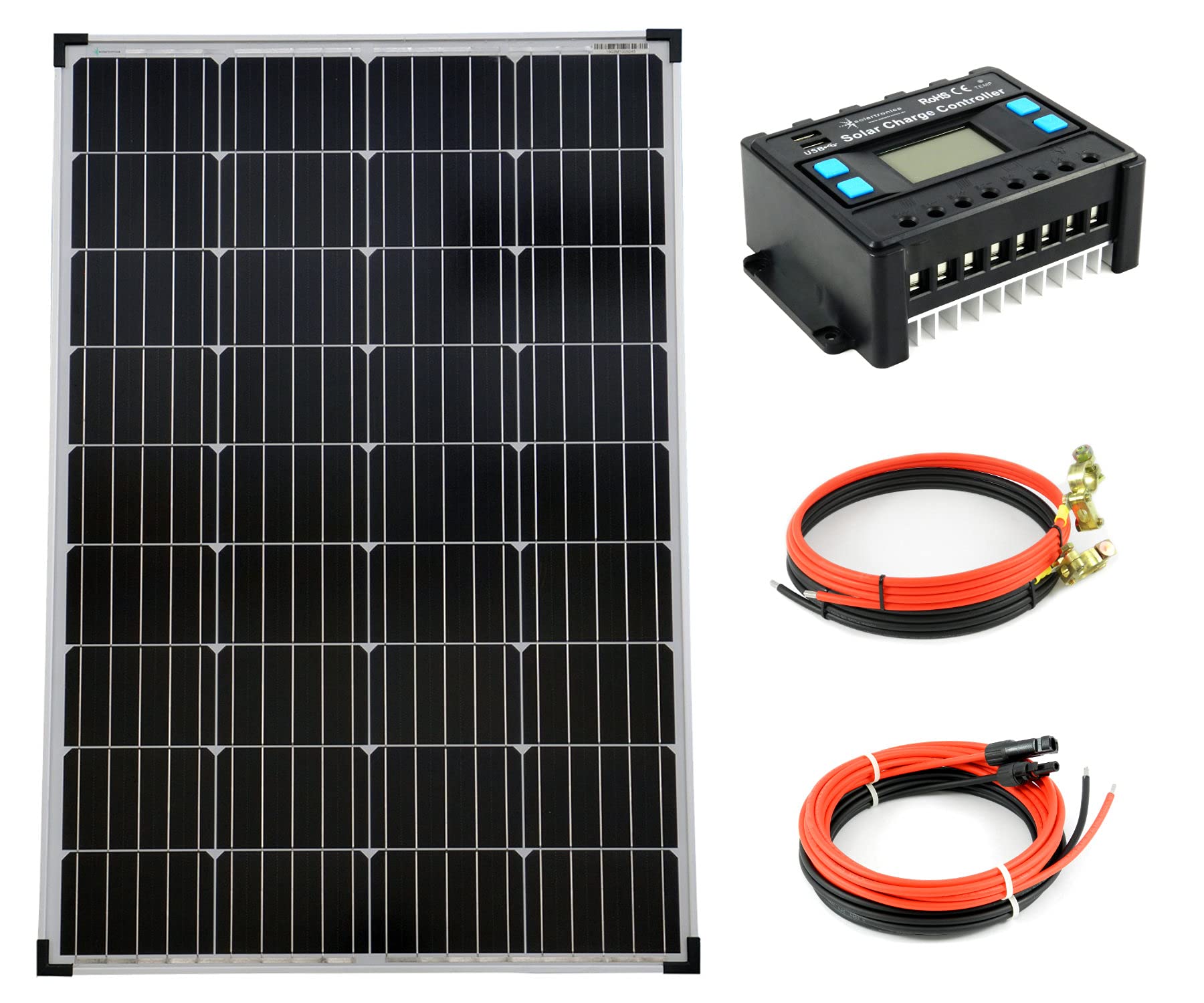 solartronics-ts-solar-set-100w-modul-20a-laderegler-inselanlage image 1