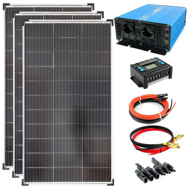 solartronics-ts-3x120w-solaranlage-mit-ts1500-wechselrichter-30a image 1